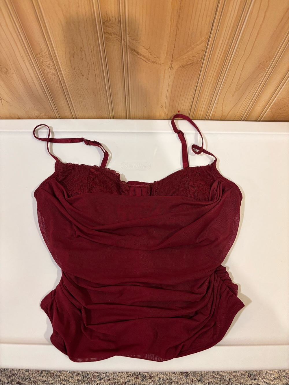 Garage Corset Top Burgundy